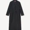 Kimono Coat in Virgin Wool and Silk