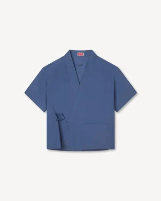 Kimono Short Sleeve Shirt in Cotton