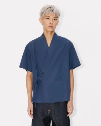 Kimono Short Sleeve Shirt in Cotton