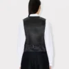 Kimono Vest in Virgin Wool and Silk