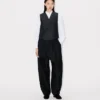 Kimono Vest in Virgin Wool and Silk
