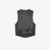 Kimono Vest in Virgin Wool and Silk