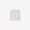 Lace Straight Short in Stone Bleach Chambray