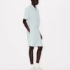 Lace Straight Short in Stone Bleach Chambray
