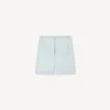 Lace Straight Short in Stone Bleach Chambray