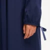 Long Sleeve Midi Dress in Light Cotton Poplin