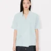 Loose Kimono Shirt in Stone Bleach Chambray
