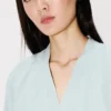 Loose Kimono Shirt in Stone Bleach Chambray