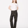 Low-Waist Boyfriend Jeans in Lurex Japanese Denim