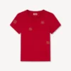 Multi ‘Boke Flower’ Embroidered T-Shirt in Cotton