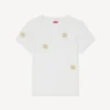 Multi ‘Boke Flower’ Embroidered T-Shirt in Cotton