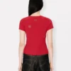 Multi ‘Boke Flower’ Embroidered T-Shirt in Cotton