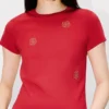 Multi ‘Boke Flower’ Embroidered T-Shirt in Cotton