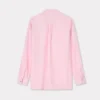 Oversized Bow Shirt in Mixed Silk