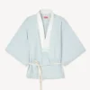 Oversized Kimono Shirt in Stone Bleach Chambray