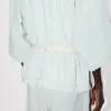 Oversized Kimono Shirt in Stone Bleach Chambray