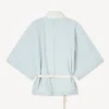 Oversized Kimono Shirt in Stone Bleach Chambray