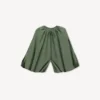 Oversized Pleated Blouse in Cotton Poplin