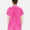 Oversized Pleated Dress in Silk Floss