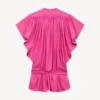 Oversized Pleated Dress in Silk Floss