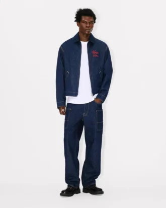 Padded Workwear Jacket in Japanese Denim
