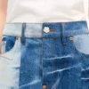 Patchwork Short Skirt in Japanese Denim