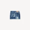 Patchwork Short Skirt in Japanese Denim