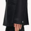 Peaked Lapel Blazer in Virgin Wool and Silk