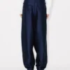 Pleated Pants in Virgin Wool Silk