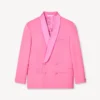 Shawl Lapel Double Breasted Jacket in Virgin Wool