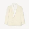 Shawl Lapel Double Breasted Jacket in Virgin Wool