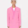 Shawl Lapel Double Breasted Jacket in Virgin Wool