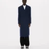 Shawl Lapel Tailored Coat in Virgin Wool
