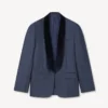 Shawl Lapel Tailored Jacket in Virgin Wool Slik