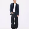 Shawl Lapel Tailored Jacket in Virgin Wool Slik