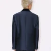 Shawl Lapel Tailored Jacket in Virgin Wool Slik