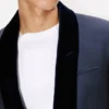 Shawl Lapel Tailored Jacket in Virgin Wool Slik