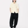 Short Balloon Sleeves Peacoat in Virgin Wool