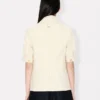 Short Balloon Sleeves Peacoat in Virgin Wool
