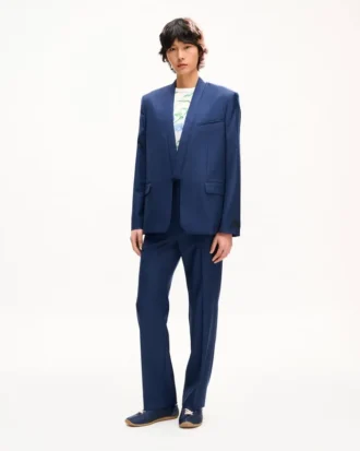 Single Breasted Kimono Tailored Jacket in Viring Wool