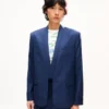Single Breasted Kimono Tailored Jacket in Viring Wool