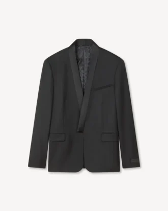 Single Breasted Tailored Kimono Blazer in Virgin Wool