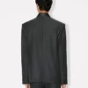 Single Breasted Tailored Kimono Blazer in Virgin Wool