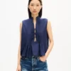 Sleeveless Top in Cotton Poplin