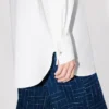 Stand Collar Oversized Shirt in Cotton Poplin