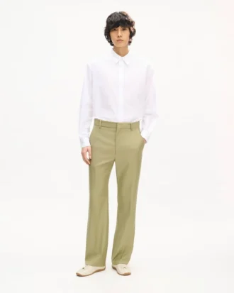 Straight Tailored Pants in Virgin Wool