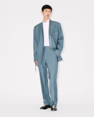 Straight Tailored Pants in Virgin Wool