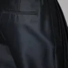 Tailored Cropped Pleated Pants in Virgin Wool and Silk