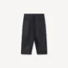 Tailored Cropped Pleated Pants in Virgin Wool and Silk
