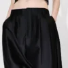 Tailored Plaited Pants in Virgin Wool and Silk